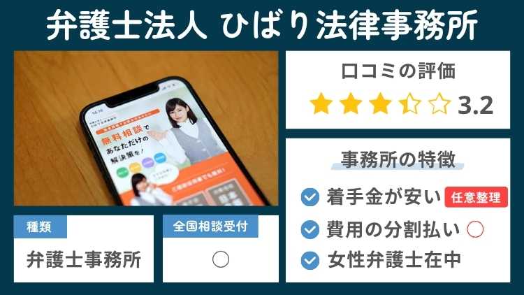 ひばり法律事務所の事務所の特徴説明図
