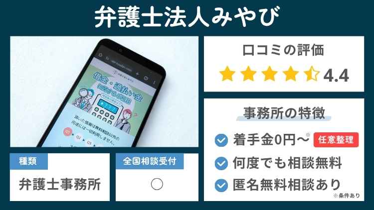 弁護士法人みやびの事務所の特徴説明図