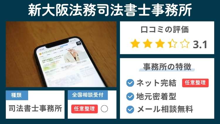 新大阪法務司法書士事務所の事務所の特徴説明図